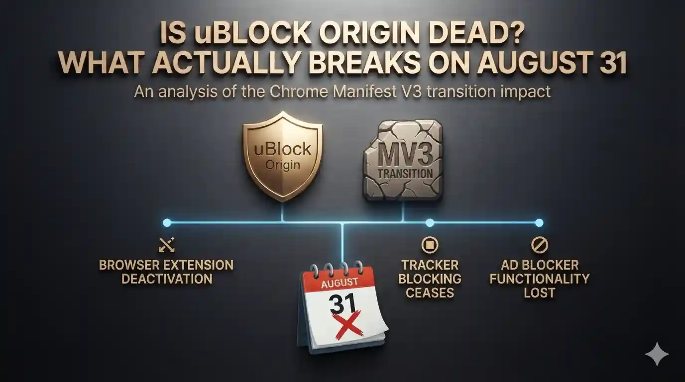 uBlock Origin browser support after the Chrome Manifest V2 removal on August 31, 2026