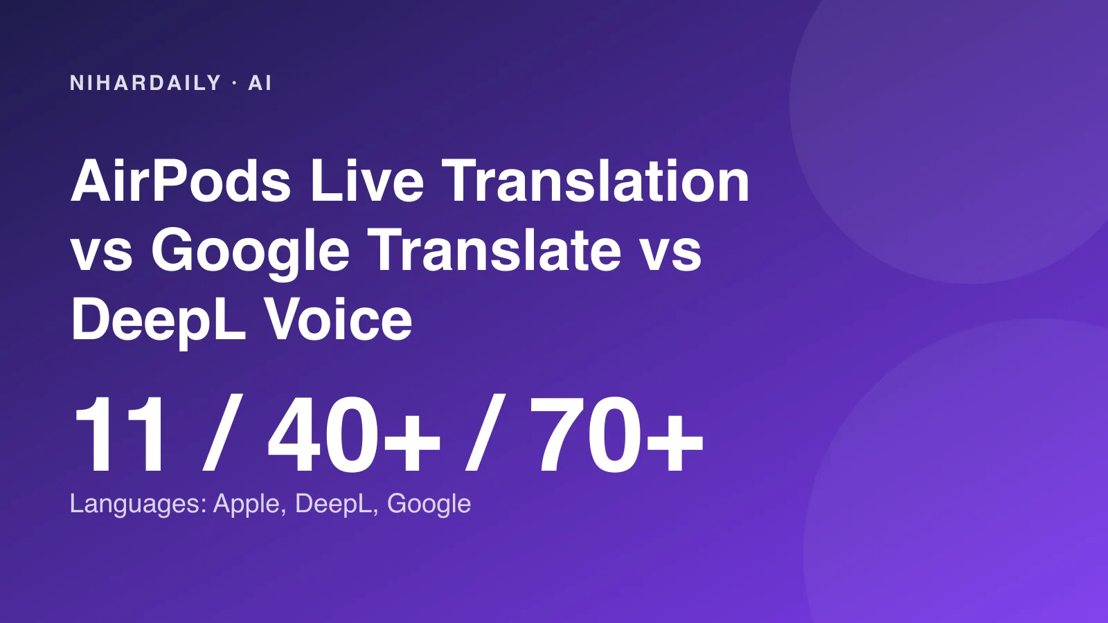 Earbuds and phone showing live translation between languages