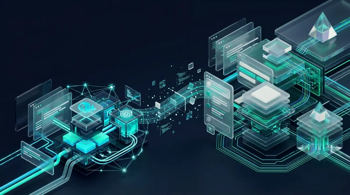 DeepSeek and OpenAI logos with a per-token price comparison