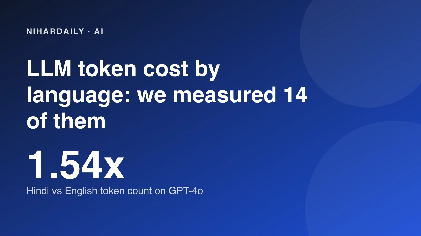 Bar chart style comparison of token counts across languages