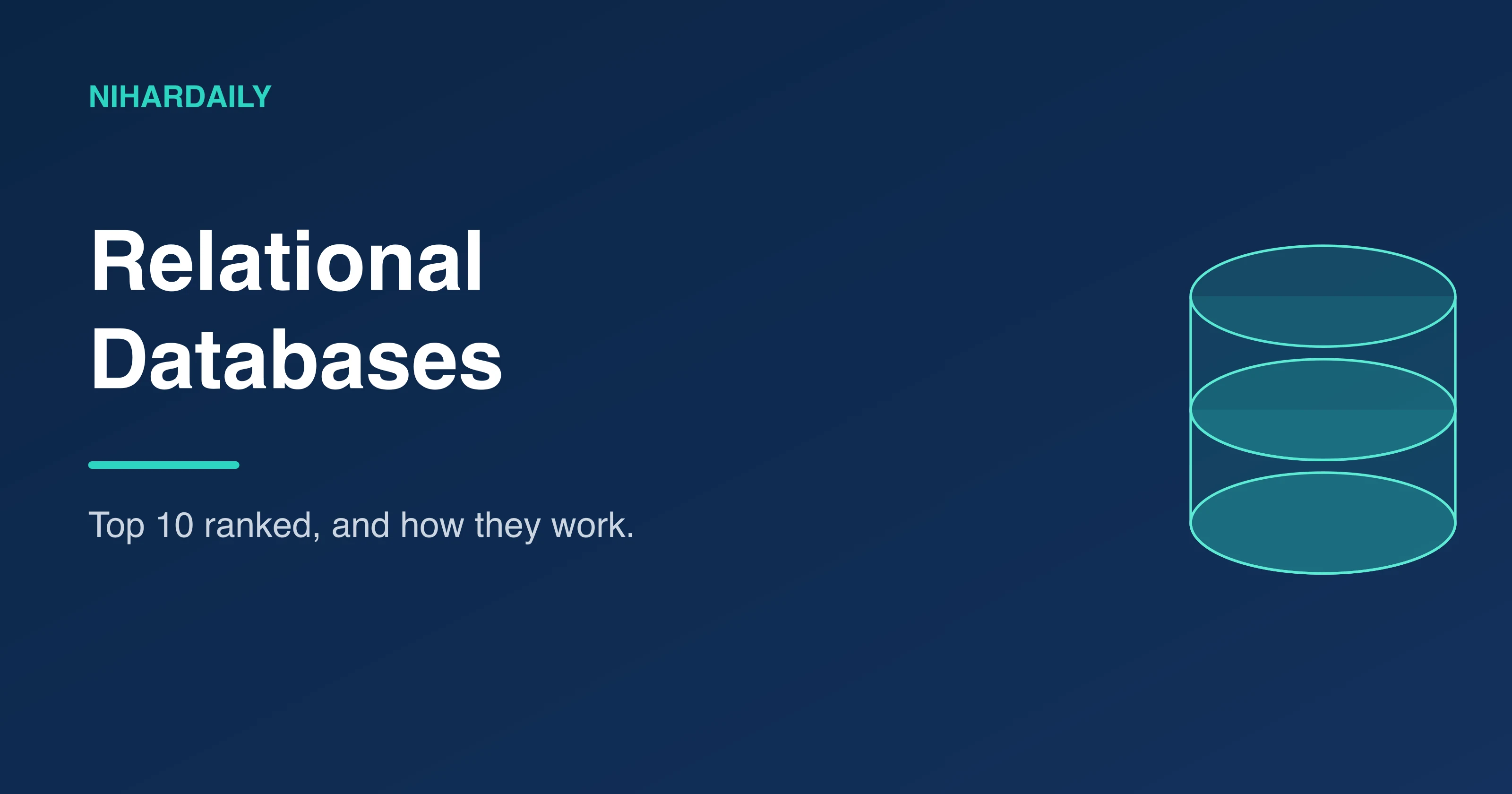 Bar chart of the ten most popular relational databases by DB-Engines score, October 2026