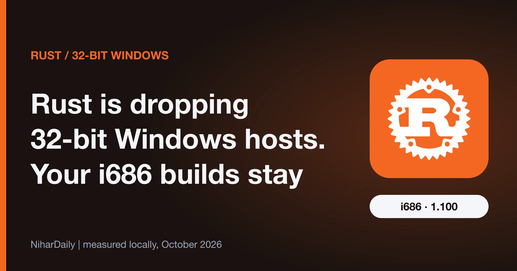 Rust i686 Windows targets losing host tools while 32-bit builds continue by cross-compiling