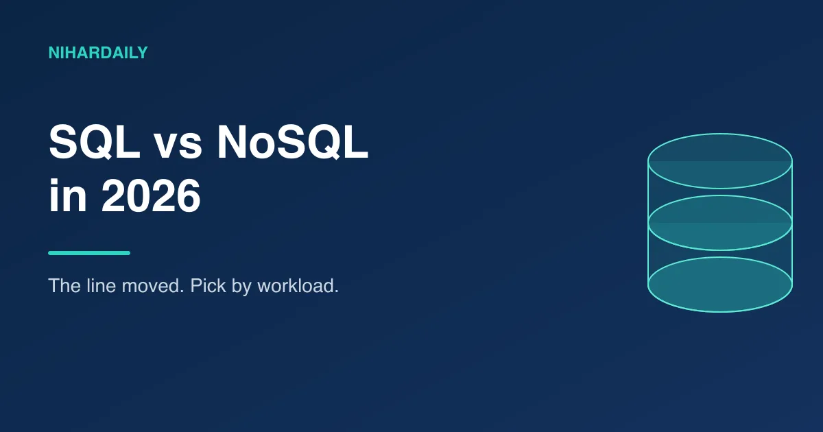 SQL vs NoSQL in 2026: pick by workload