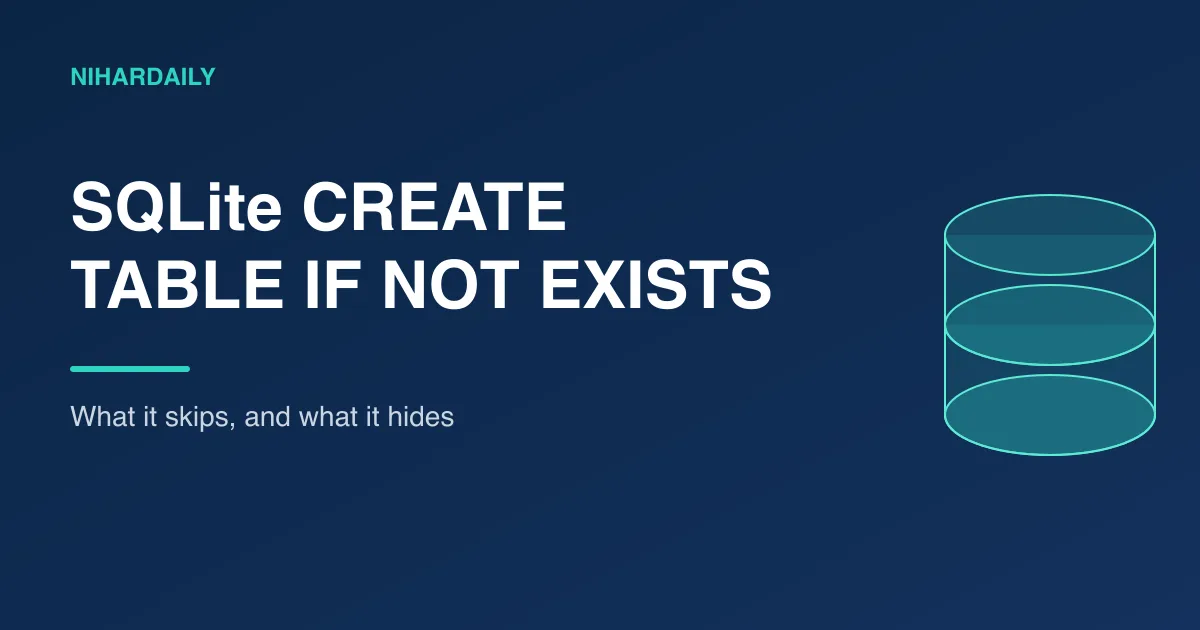 SQLite CREATE TABLE IF NOT EXISTS explained