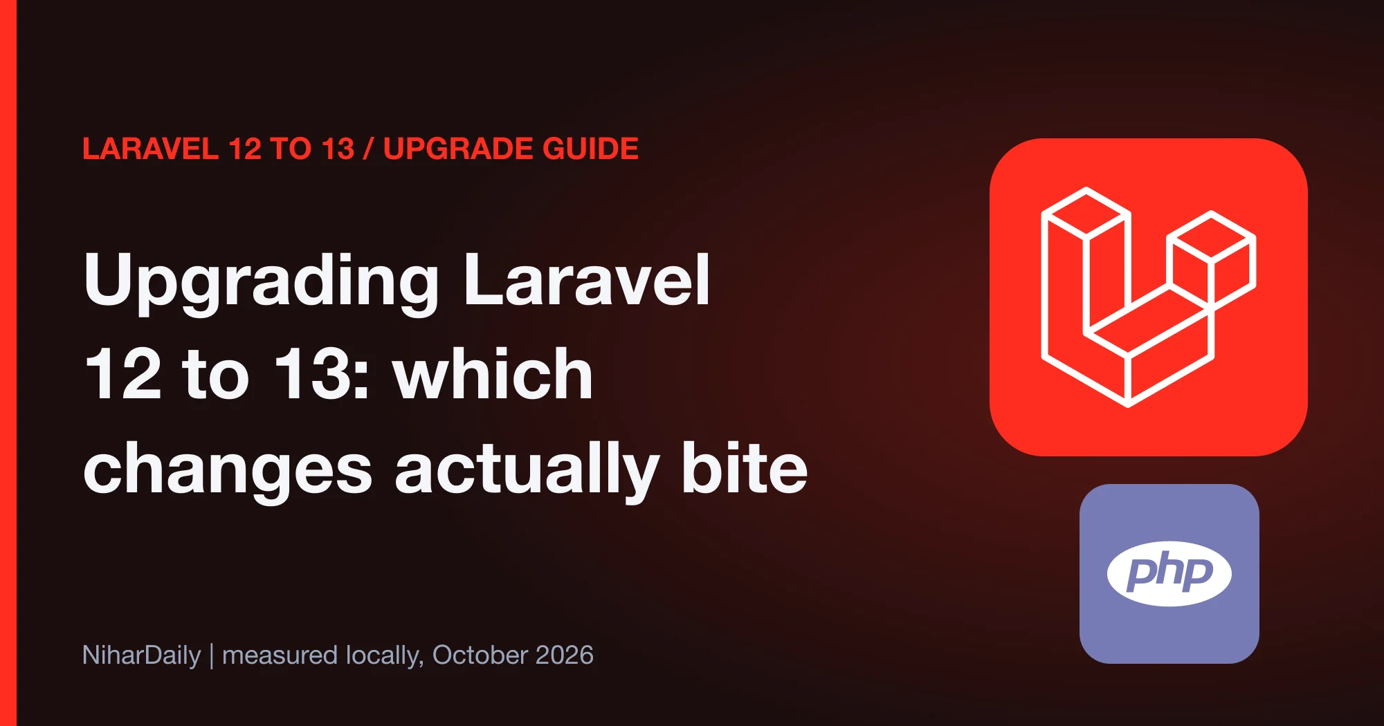 Laravel 12 and 13 support windows with the upgrade changes ranked by risk